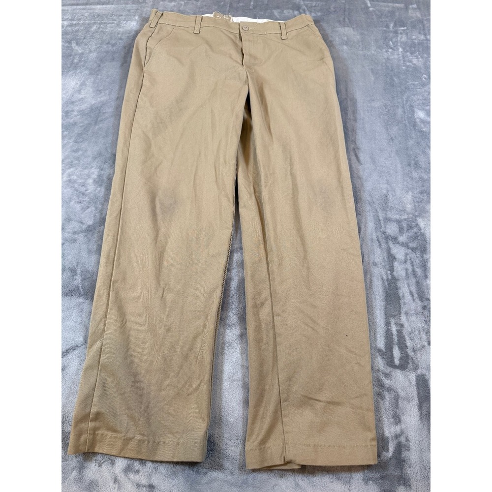 Red Kap Men's Khaki Flat Front Work Pants Chinos Size 36 x 29 Regular Fit